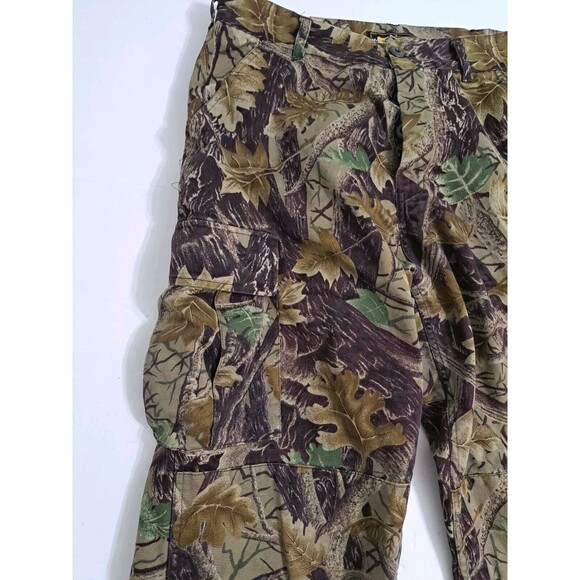Master Sportsman Leaf Tree Camo Men's Medium Cargo Hunting Pants Tree Deer Brown - Picture 2 of 11